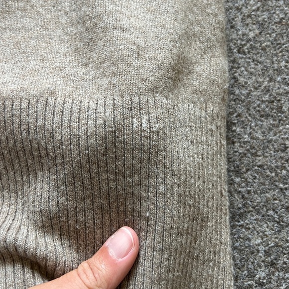 Lands End 100% Cashmere V Neck Sweater Pullover Relaxed Oversized Womens Medium - Picture 6 of 12